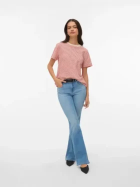 Vmella Mid Rise Bootcut Fit Jeans