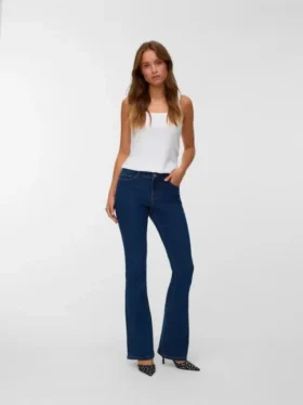 Vmelly Mid Rise Flared Fit Jeans