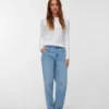 Vmetna High Rise Barrel Fit Jeans