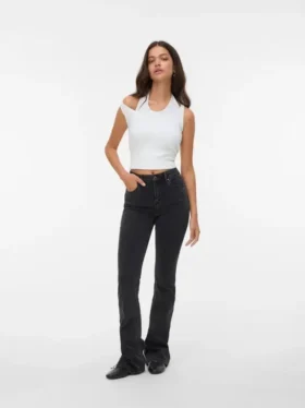 Vmflash Mid Rise Flared Fit Jeans