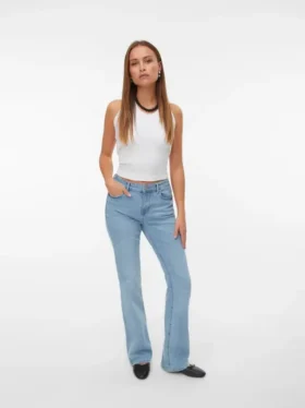 Vmflash Mid Rise Flared Fit Jeans