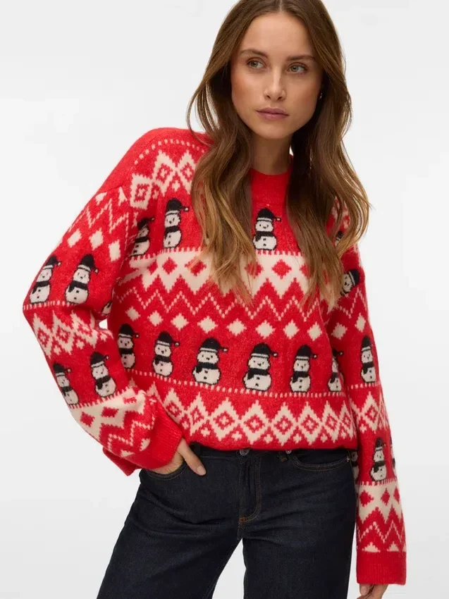 Vmfrostsnowman Knitted Pullover Vmfrostsnowman Knitted Pullover