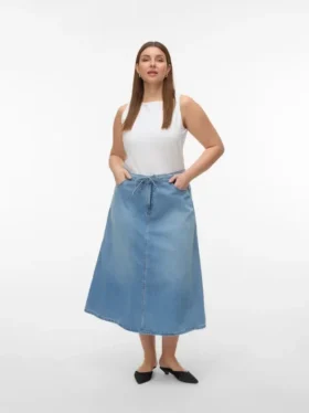 Vmhilla Mid Rise Midi Skirt
