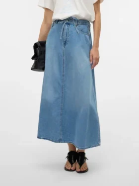 Vmhilla Mid Waist Midi Skirt