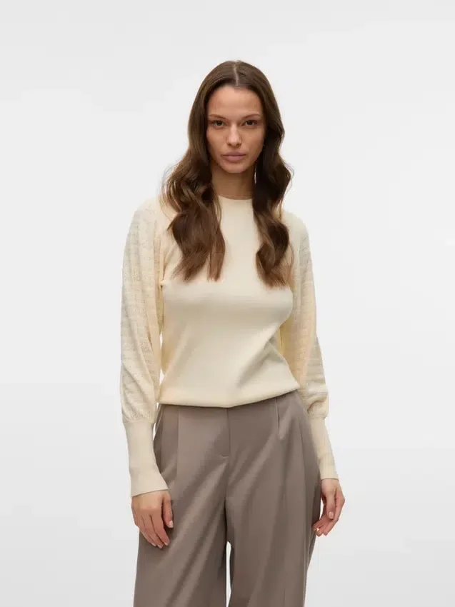 Vmhollypointelle Knitted Pullover Vmhollypointelle Knitted Pullover