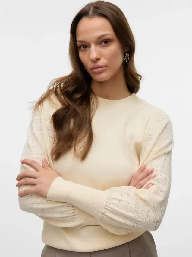 Vmhollypointelle Knitted Pullover Vmhollypointelle Knitted Pullover