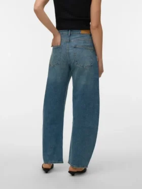 Vmjuno Mid Rise Barrel Fit Jeans