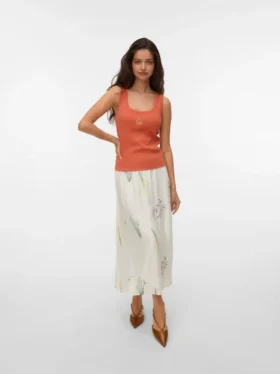 Vmlina High Waist Midi Skirt