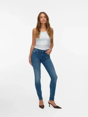 Vmlux Mid Rise Slim Fit Jeans