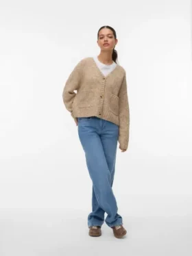 Vmmelisa Mid Rise Wide Leg Fit Jeans