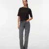 Vmmelisa Mid Rise Wide Leg Fit Jeans