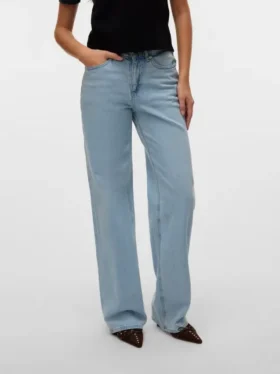 Vmmelisa Mid Rise Wide Leg Fit Jeans