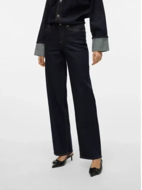 Vmmelisa Mid Rise Wide Leg Fit Jeans
