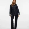 Vmmelisa Mid Rise Wide Leg Fit Jeans