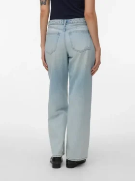 Vmmilou Mid Waist Wide Leg Fit Jeans