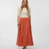 Vmmira Mid Waist Long Skirt