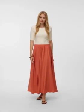 Vmmira Mid Waist Long Skirt