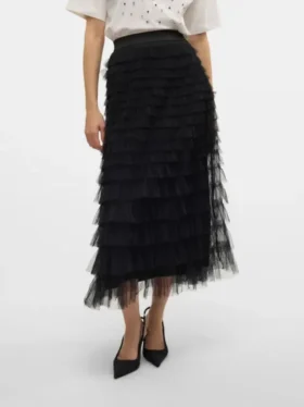 Vmnaja Mid Waist Long Skirt