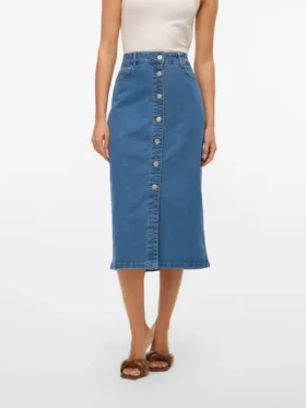 Vmnatty Mid Waist Midi Skirt