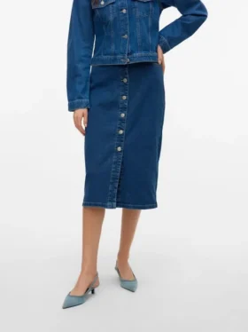 Vmnatty Mid Waist Midi Skirt