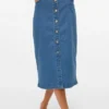 Vmnatty Mid Waist Midi Skirt