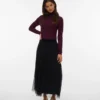 Vmpearl Mid Waist Long Skirt
