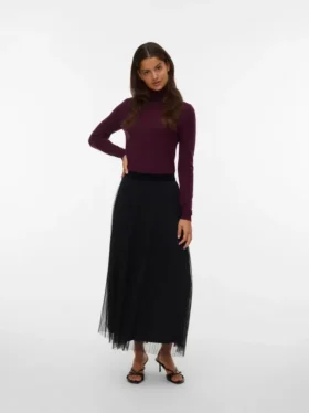 Vmpearl Mid Waist Long Skirt