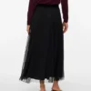 Vmpearl Mid Waist Long Skirt
