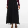 Vmpearl Mid Waist Long Skirt