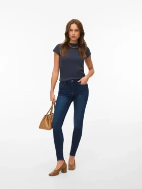Vmpolly Mid Rise Skinny Fit Jeans