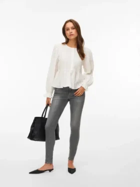 Vmpolly Mid Rise Skinny Fit Jeans