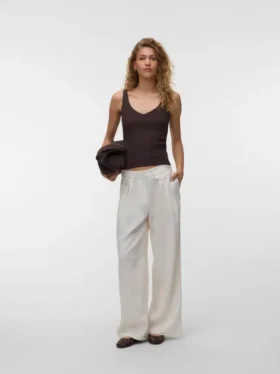 Vmpolly Mid Waist Trousers