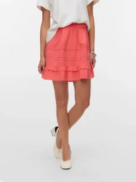 Vmpretty Mid Waist Short Skirt