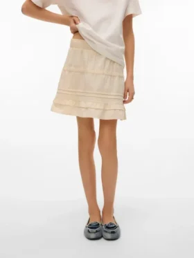 Vmpretty Mid Waist Short Skirt