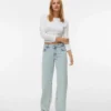 Vmrancy Mid Rise Wide Leg Fit Jeans