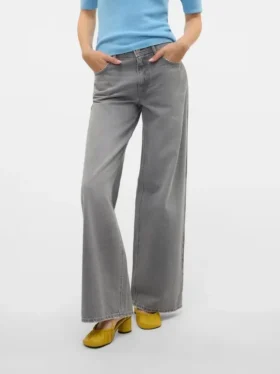 Vmremy Mid Rise Wide Leg Fit Jeans