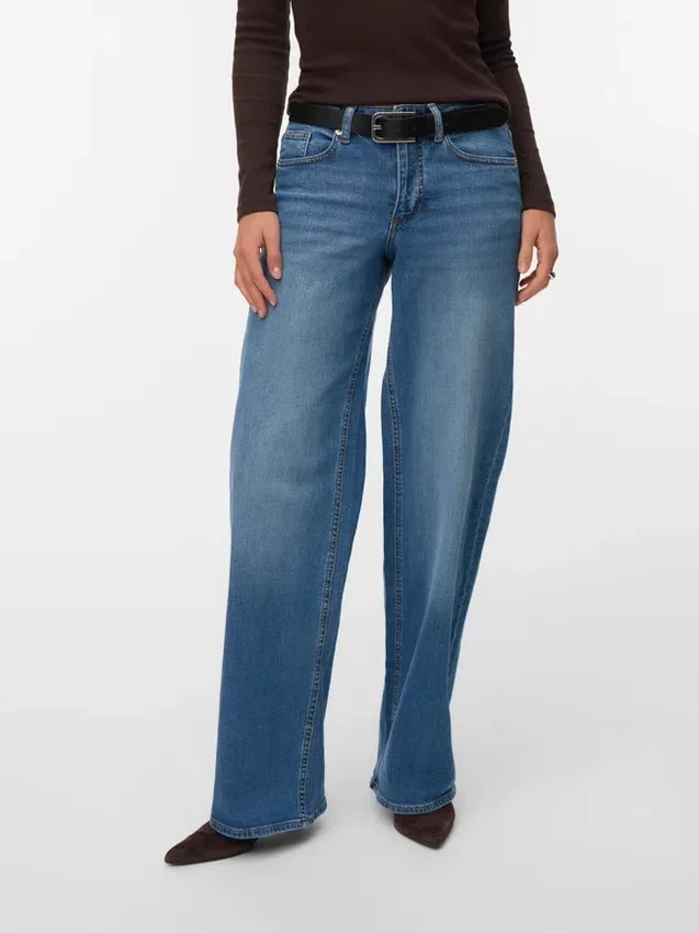 Vmsandie-Stretch Mid Rise Wide Leg Fit Jeans Vmsandie-Stretch Mid Rise Wide Leg Fit Jeans