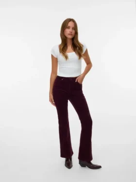 Vmsiga High Rise Corduroy Trousers