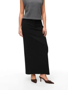 Vmtami Mid Waist Long Pinstripe Skirt