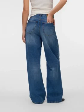 Vmtaylor Mid Waist Wide Leg Fit Jeans