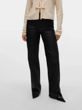 Vmtessa High Rise Coated Trousers