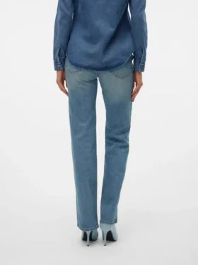 Vmtessa High Rise Straight Fit Jeans