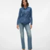 Vmtessa High Rise Straight Fit Jeans