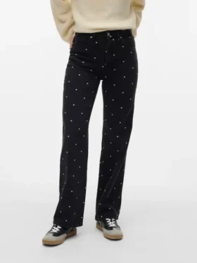 Vmtessa High Rise Wide Leg Fit Jeans