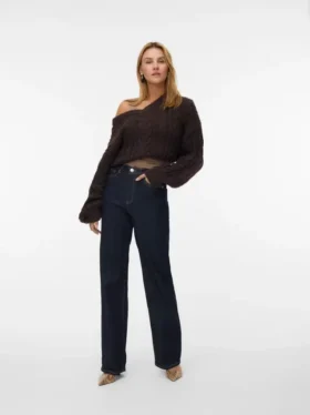 Vmtessa High Rise Wide Leg Fit Jeans