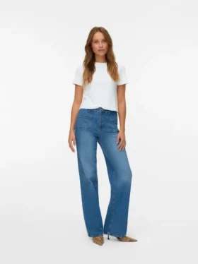 Vmtessa High Rise Wide Leg Fit Jeans