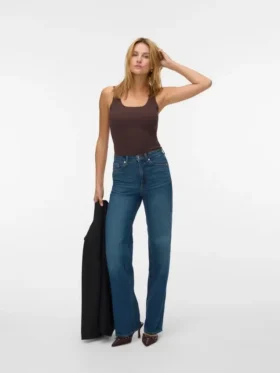 Vmtessa High Rise Wide Leg Fit Jeans