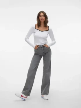 Vmtessa High Rise Wide Leg Fit Jeans