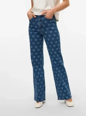 Vmtessa High Rise Wide Leg Fit Jeans