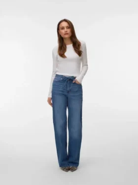 Vmtessa High Rise Wide Leg Fit Jeans